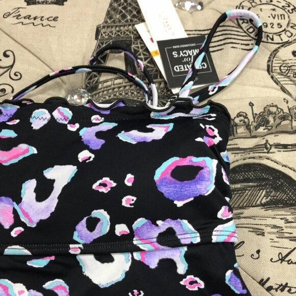 2/$40🛍Salt + Cove Juniors' Ruffled Tankini Top - Picture 5 of 8